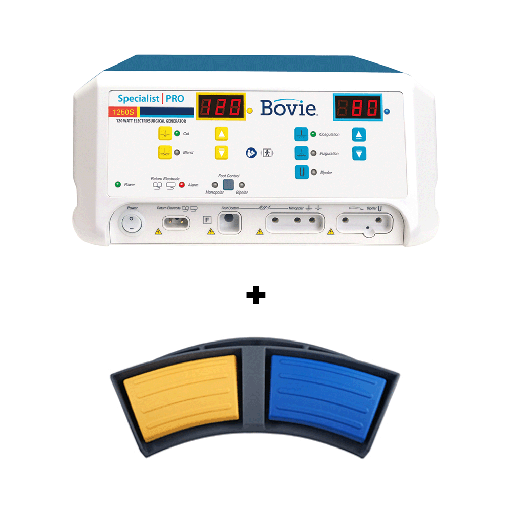 Jednostka elektrochirurgiczna Bovie + bipolarny przełącznik nożny