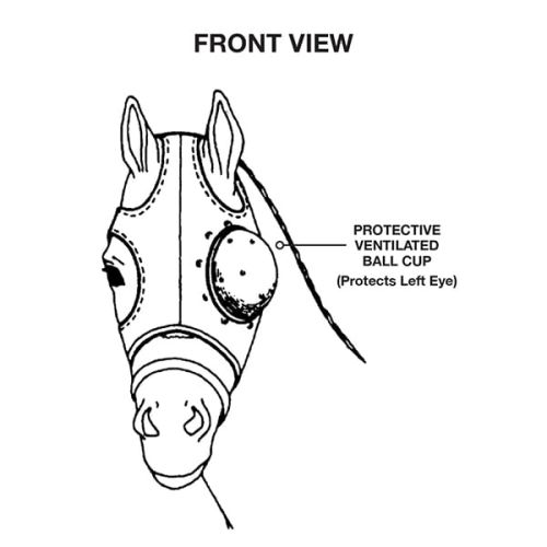 Zestaw do ochrony oczu u koni EyeSaver Zestaw do ochrony oczu u koni EyeSaver-lewe
