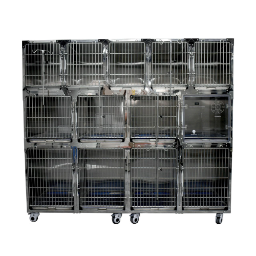 Klatka ze stali nierdzewnej 13 wnęk 244x70x218 cm