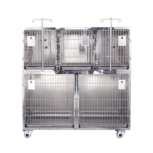 Klatka ze stali nierdzewnej 5 wnęk 150x70x157 cm