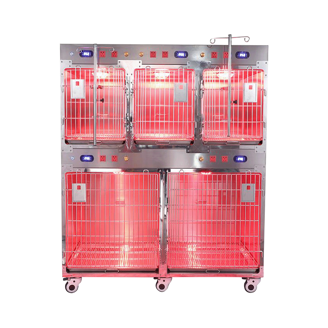 Klatka z grzaniem Infrared ze stali 5 wnęk