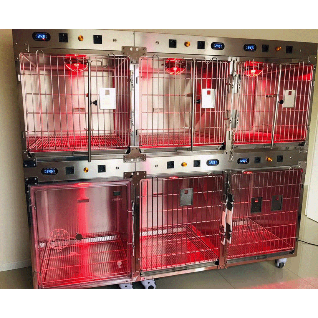 Klatka z grzaniem Infrared ze stali 6 wnęk