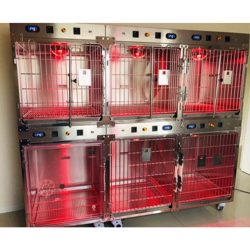 Klatka z grzaniem Infrared ze stali 6 wnęk