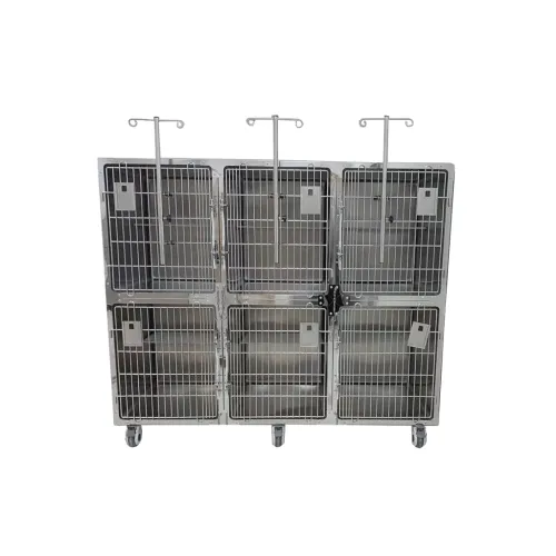 Klatka stalowa 6-komorowa na kołach TTCC-16 Klatka stalowa dla kotów TTCC-16.png