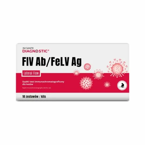 Test DiagnostycznyFIV AB/ FELV AG 10testów JMSante