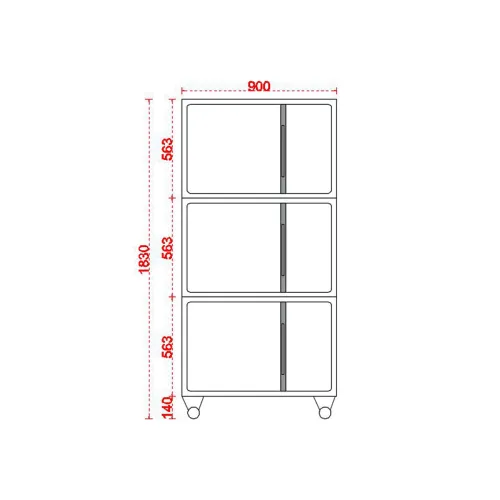 Klatka stalowa dla kotów wysoka 90x55x183 cm TTCC-06-1.png