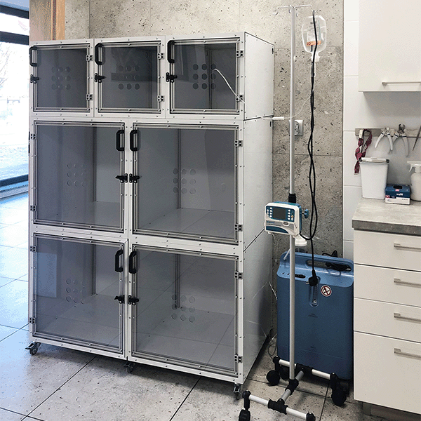 Duży zestaw z 7 klatek dla zwierząt