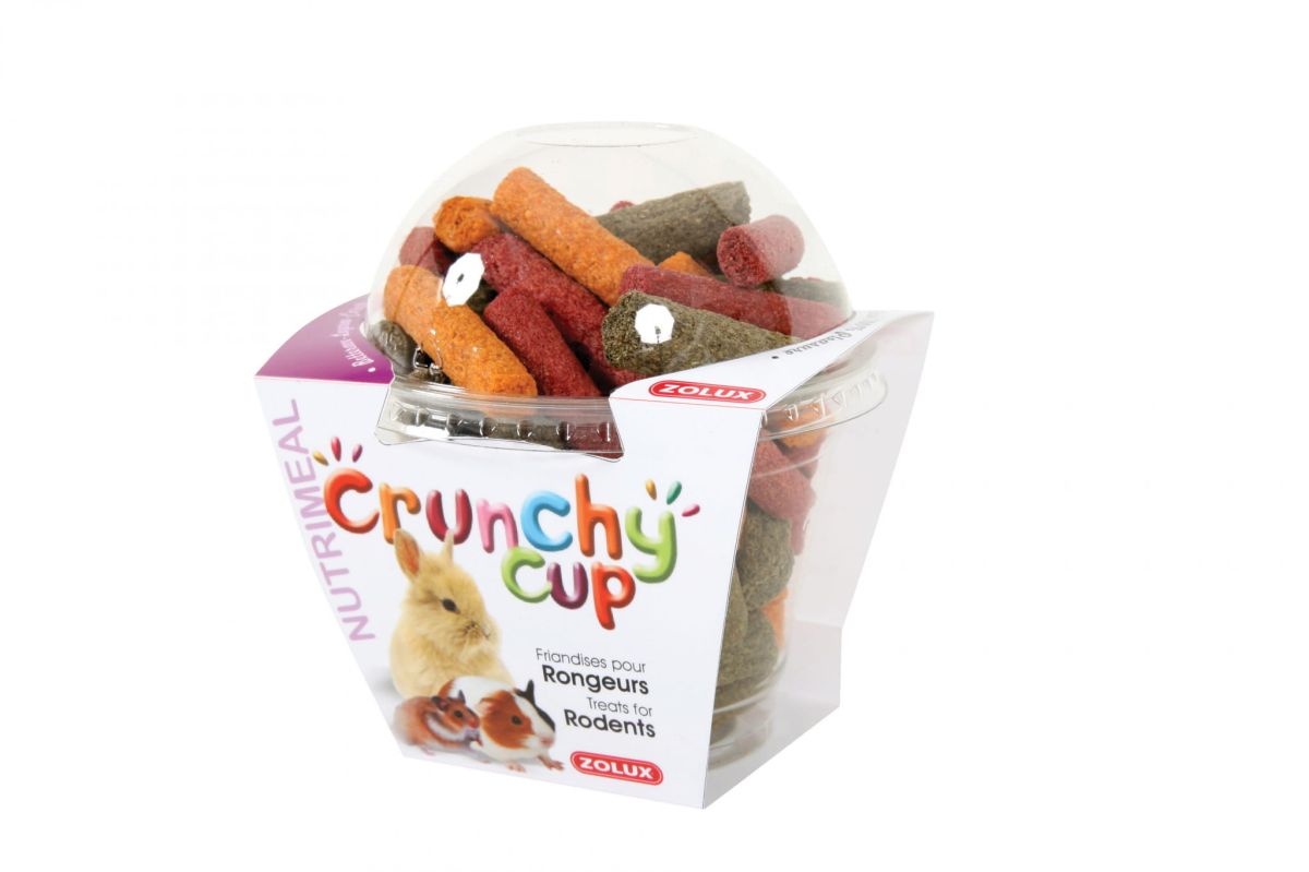 CRUNCHY CUP przysmaki dla gryzonia lucerna marchewka buraczek