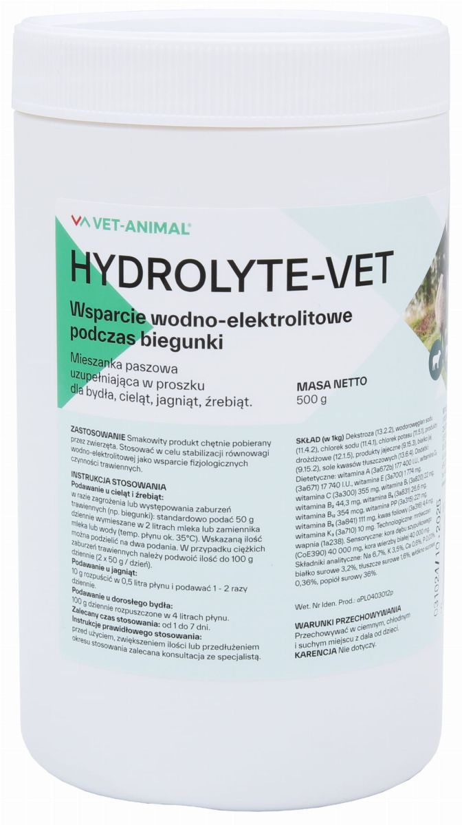 Mieszanka paszowa HYDROLYTE-VET 500 g puszka