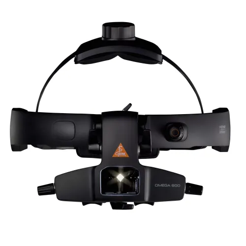 Oftalmoskop pośredni OMEGA 600 + ładowarka ścienna Omega600_front-scaled.webp